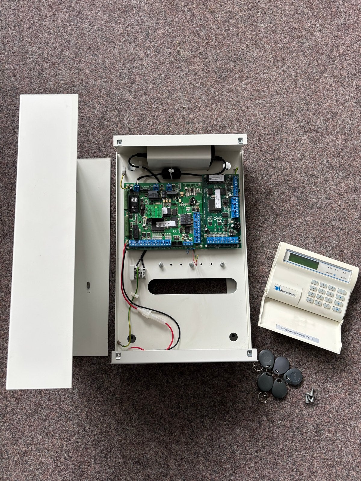 AlphaVision Alarm Systeem Compleet met Toetsenbord en Tags, Ophalen of Verzenden, Gebruikt, Compleet systeem, Overige soorten