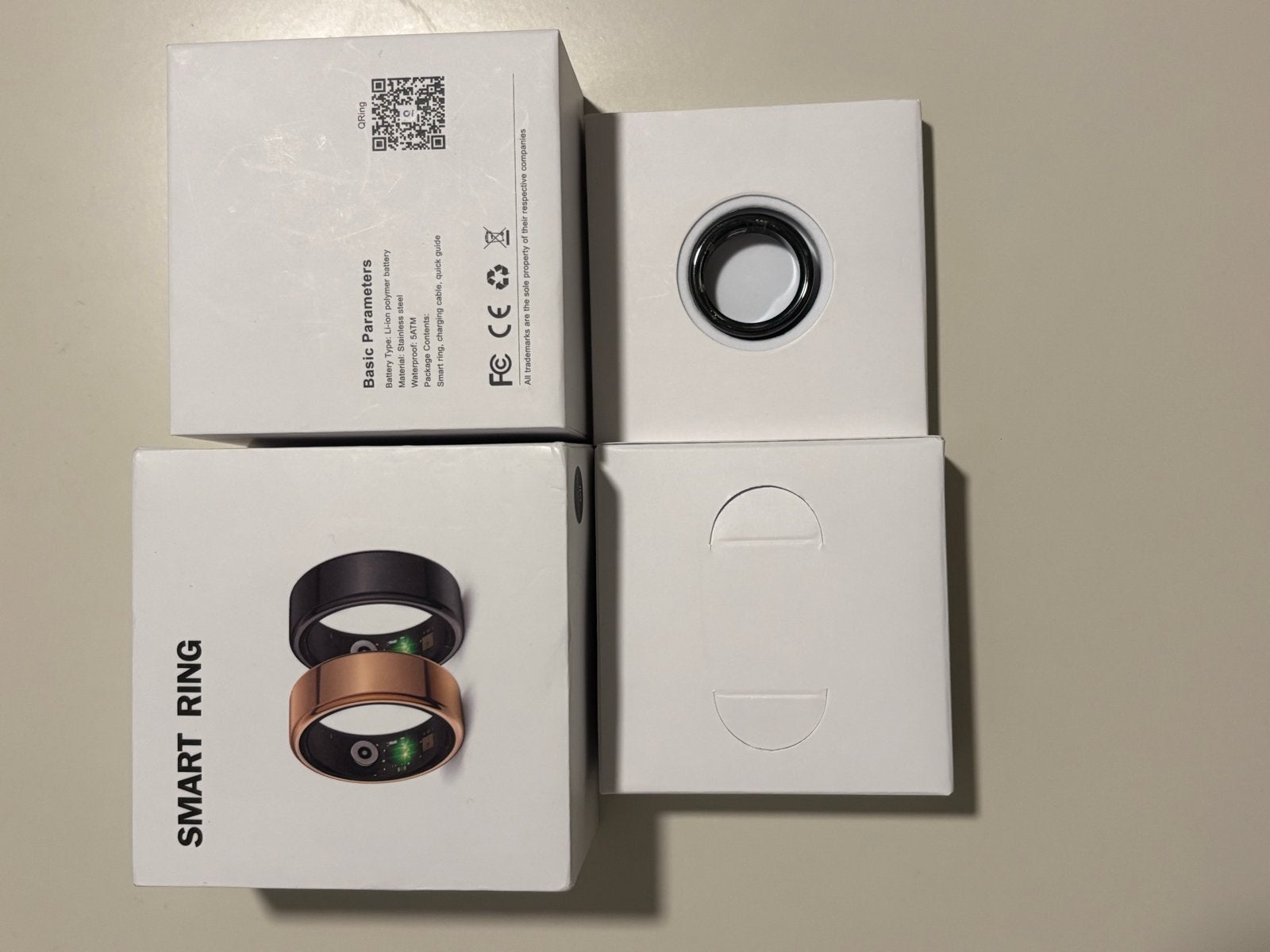 R02 Smart Ring met kabel en originele doos, Sieraden, Tassen en Uiterlijk, Ringen, Overige materialen, Verzenden, Zwart, Zo goed als nieuw