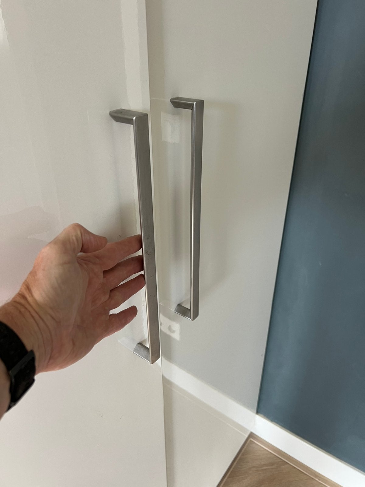6 IKEA PAX deuren, hoogglans wit, inclusief grepen, Ophalen, Kunststof, Gebruikt, 200 cm of meer