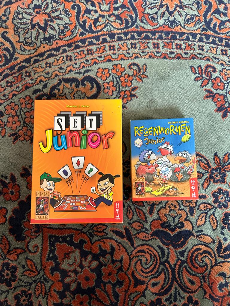 Set Junior & Regenwormen Junior - Kinderspellen, Drie of vier spelers, Ophalen of Verzenden, Gebruikt