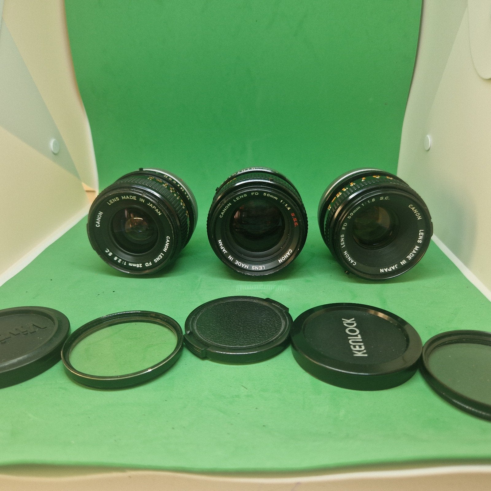 Canon FD 50mm 1.8 S.C.   50mm 1.4 S.S.C  28mm 2.8, Ophalen of Verzenden, Standaardlens