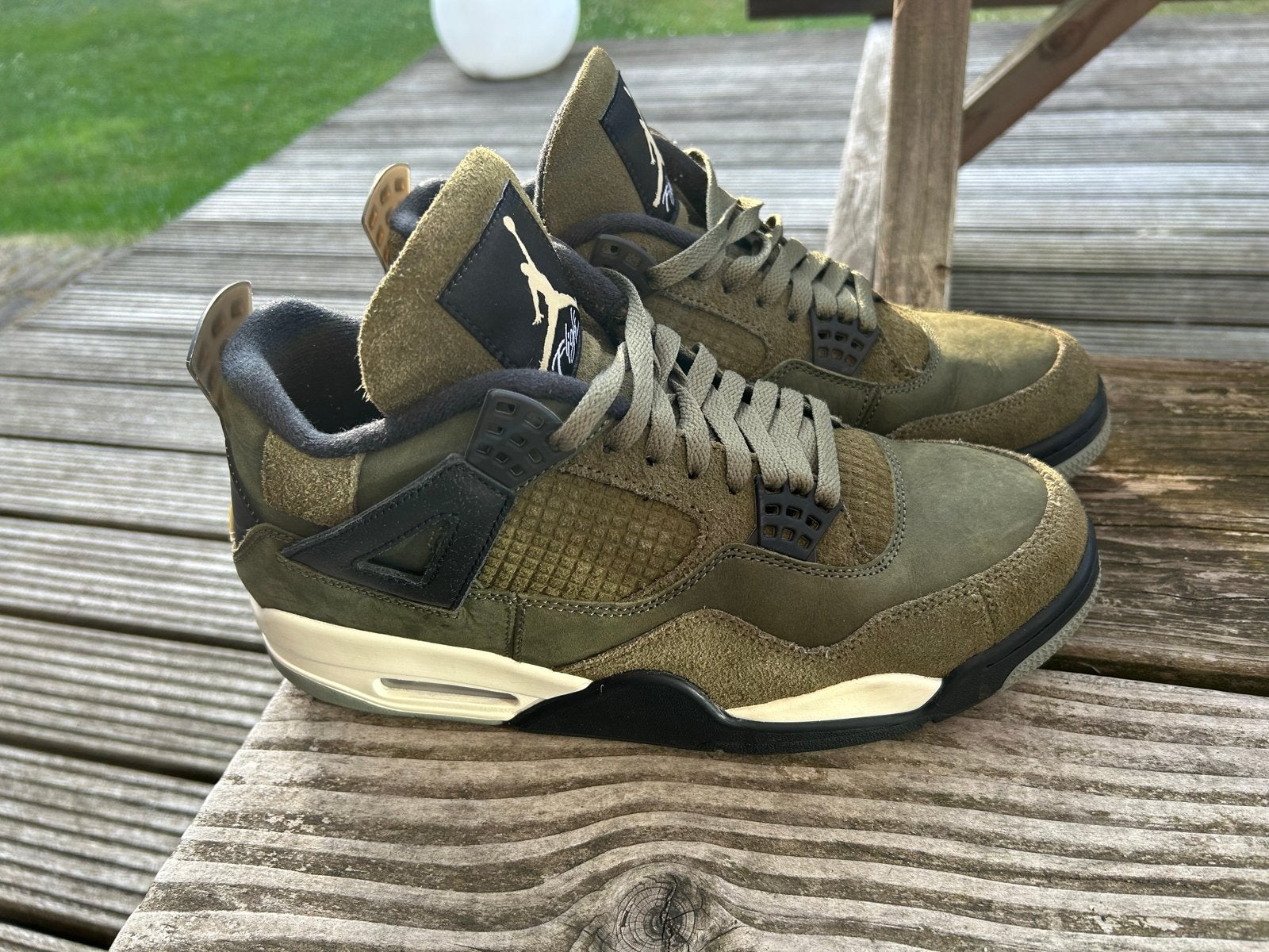 Nike Air Jordan 4 Retro SE Craft Olive - Maat 44, Overige kleuren, Ophalen of Verzenden, Sneakers of Gympen, Gedragen