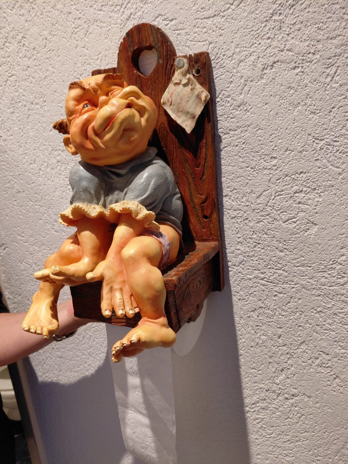 Grappige laaf wc-rolhouder, Meerkleurig, Overige stijlen, Kunststof, Ophalen of Verzenden