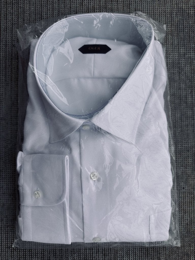 OGER OGÉR Gloednieuw Wit Designoverhemd, Maat 5XL., Ophalen of Verzenden, Nieuw, Wit, Overige halswijdtes