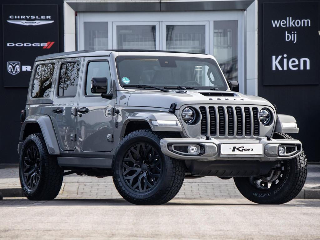 Jeep Wrangler Brute Richmond 4xe 380 Rubicon | Treeplanken |, Auto's, Jeep, Automaat, 4 cilinders, Cabriolet, Zwart