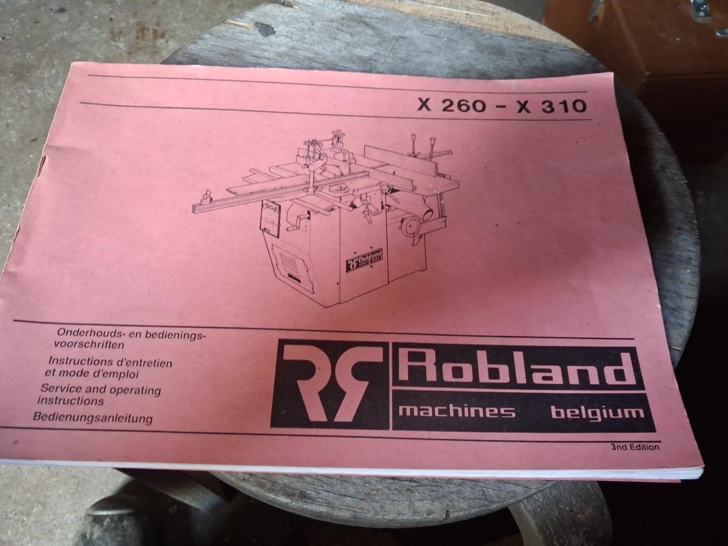 Robland X 260 - X 310 Onderhouds- en Bedieningsvoorschriften, Ophalen