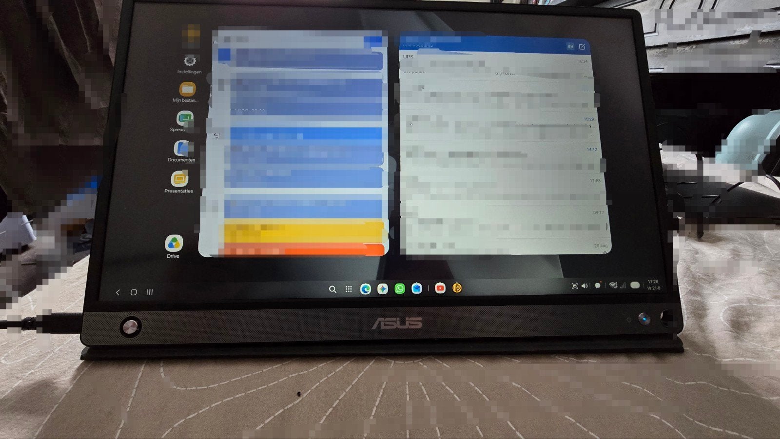 ASUS ZenScreen Go MB16AHP Draagbare Monitor met Accu, Computers en Software, Gebruikt, IPS, Ingebouwde speakers, Full HD