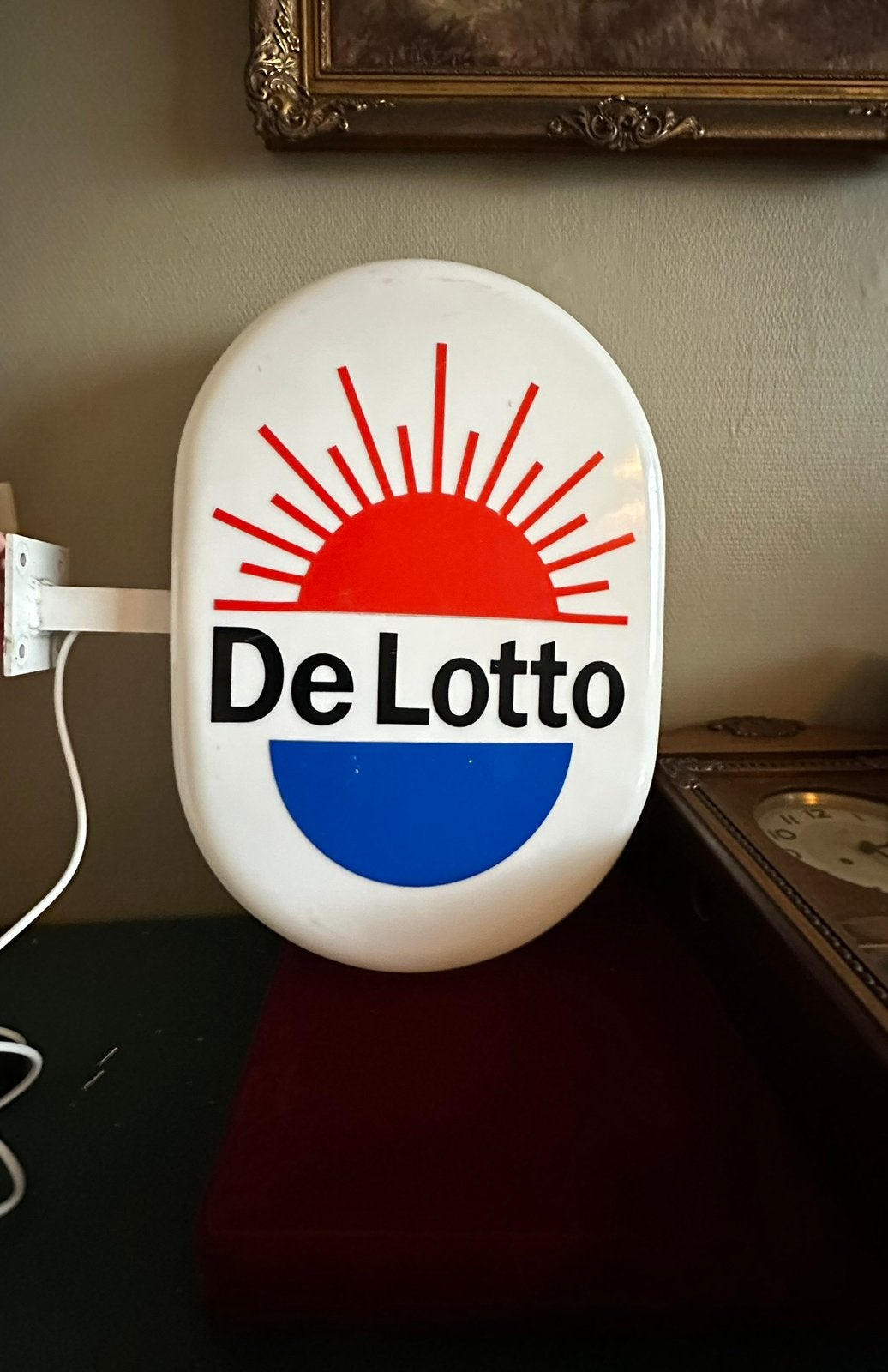Zeldzame vintage lichtbak De Lotto reclame, Ophalen of Verzenden, Zo goed als nieuw, Lichtbak of (neon) lamp