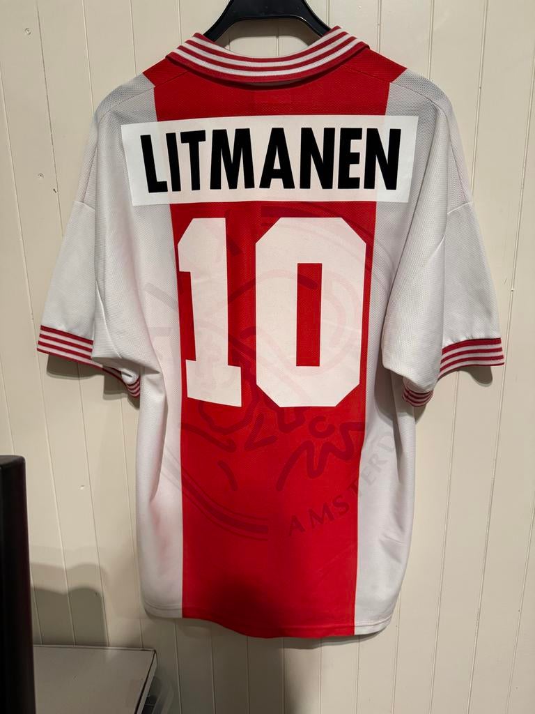 Ajax Thuisshirt 1995/96 Litmanen #10 Maat L, Verzamelen, Sportartikelen en Voetbal, Ophalen of Verzenden, Gebruikt, Shirt