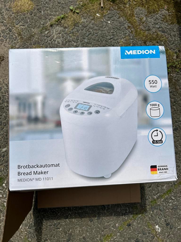 Medion Broodbakmachine MD 11011 - Zo goed als nieuw, 800 tot 1200 gram deeg, Zo goed als nieuw, Kijkvenster, Ophalen