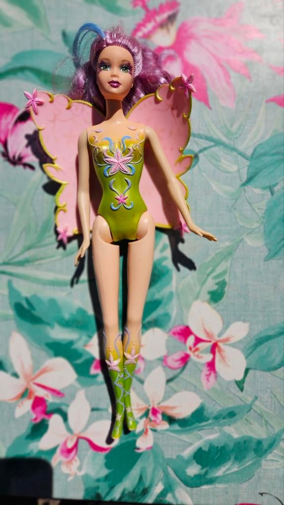 Barbie Fairytopia Elina pop met vleugels, Ophalen of Verzenden, Gebruikt, Barbie