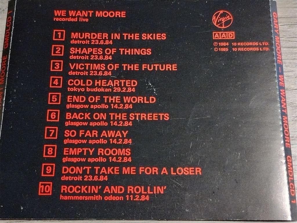 Gary Moore – We Want Moore!, Ophalen of Verzenden, Zo goed als nieuw