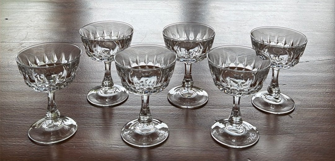 6 Cristal d’Arques Pompadour likeurglazen, Verzamelen, Ophalen of Verzenden, Zo goed als nieuw, Overige typen
