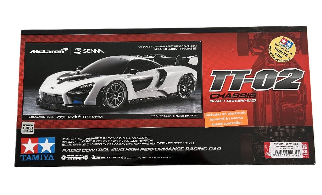 Tamiya 58711 1:10 RC McLaren Senna TT-02 Brushless set, Verzenden, Nieuw, Auto onroad