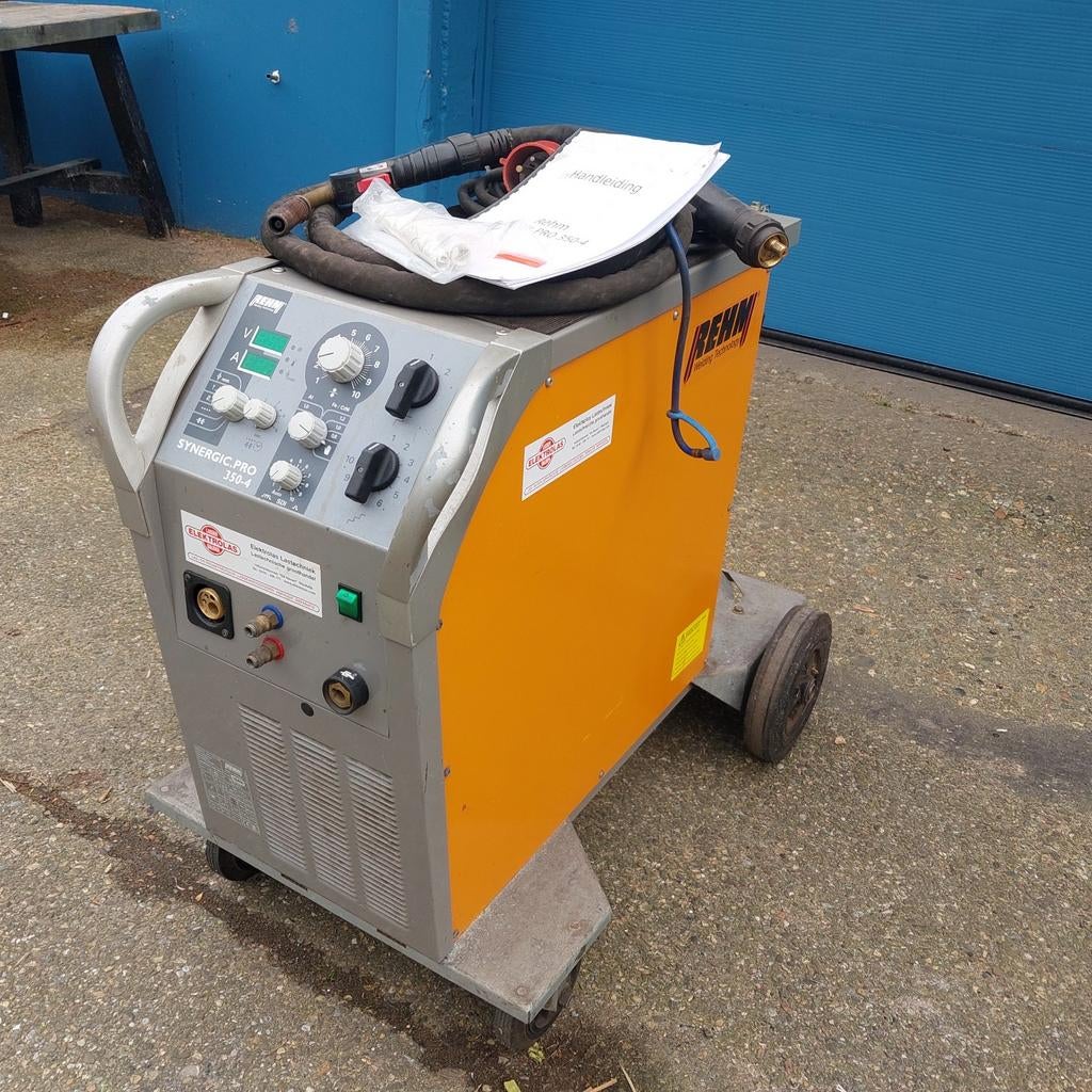 Rehm Synergic PRO² 350-4  mig/mag lasapparaat, Doe-het-zelf en Verbouw, Gereedschap | Lasapparaten, Zo goed als nieuw, Co2, 250 ampère of meer