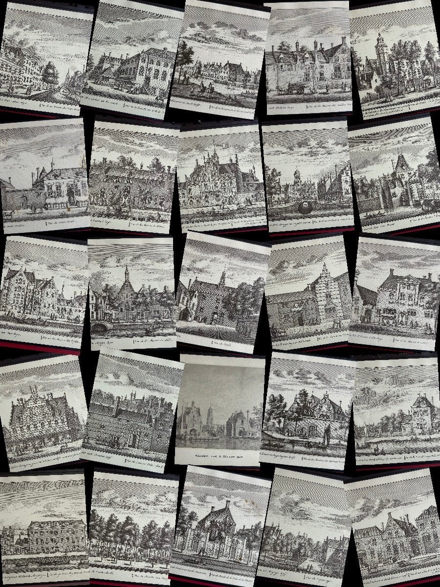 Delft - 31 gravures 24x18 cm, Ophalen of Verzenden