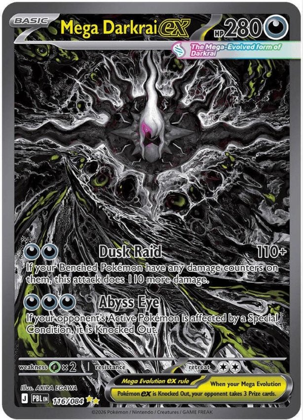 Mega darkrai ex 116 / Pitch Black, Hobby en Vrije tijd, Verzamelkaartspellen | Pokémon, Ophalen of Verzenden, Zo goed als nieuw
