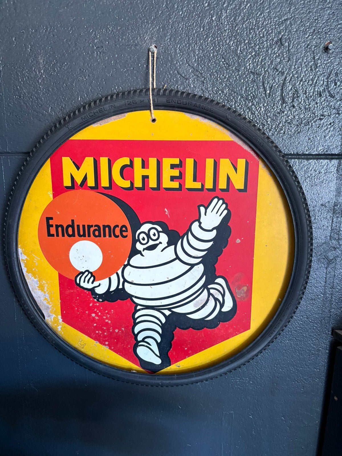 Michelin bord, Ophalen, Gebruikt, Reclamebord