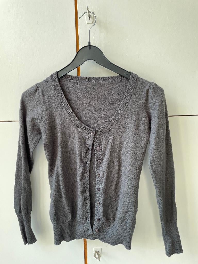 Grijs vest Kocca, 50% merino wol, valt als xs, Kocca, Ophalen of Verzenden, Zo goed als nieuw, Maat 34 (XS) of kleiner
