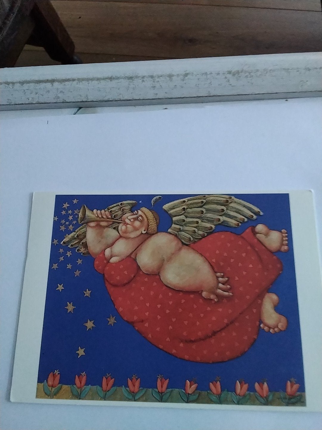 Ansichtkaart Engel met Trompet - 1997 Ada  Breedveld, Ophalen of Verzenden, 1980 tot heden, Gelopen, Zeeland