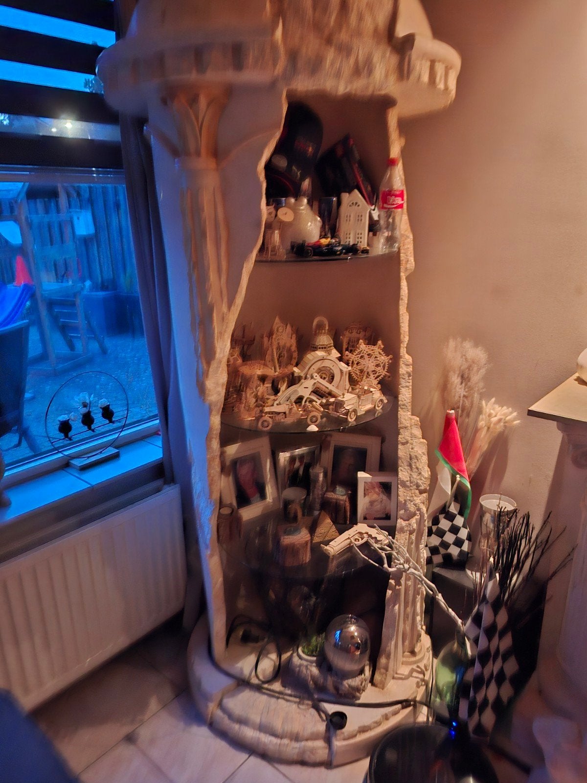 Unieke decoratieve zuil met verlichting, 2m hoog, Ophalen, Gebruikt