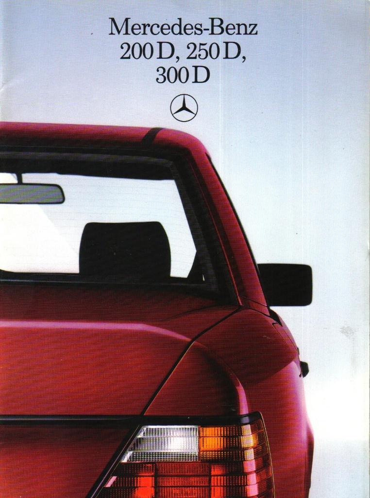 Brochure Mercedes W124 Diesel Limousines 1988, Boeken, Auto's | Folders en Tijdschriften, Gelezen, Mercedes, Ophalen of Verzenden