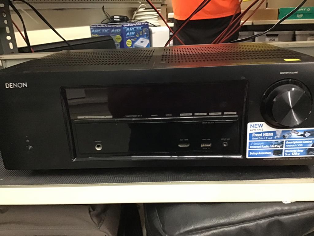 Denon AV 1713. Internet receiver 5x120watt, 5x HDMI/USB/Airp, Ophalen, Zo goed als nieuw, 120 watt of meer, Denon