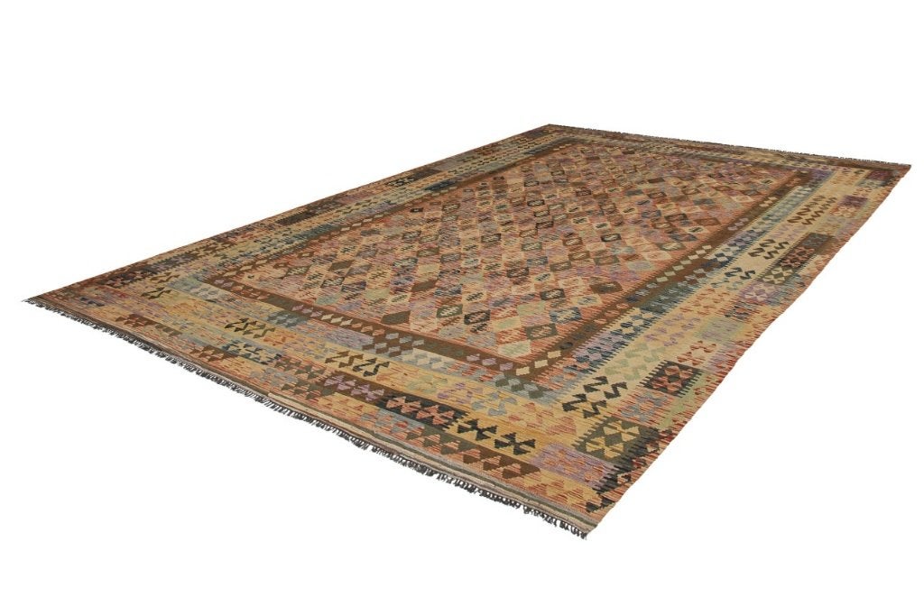 Perzisch tapijt kelim 352x248/wandkleed/Oosterse/Kilim/Loper, Ophalen, Www.simatapijten.nl, 200 cm of meer, Info@simatapijten.nl