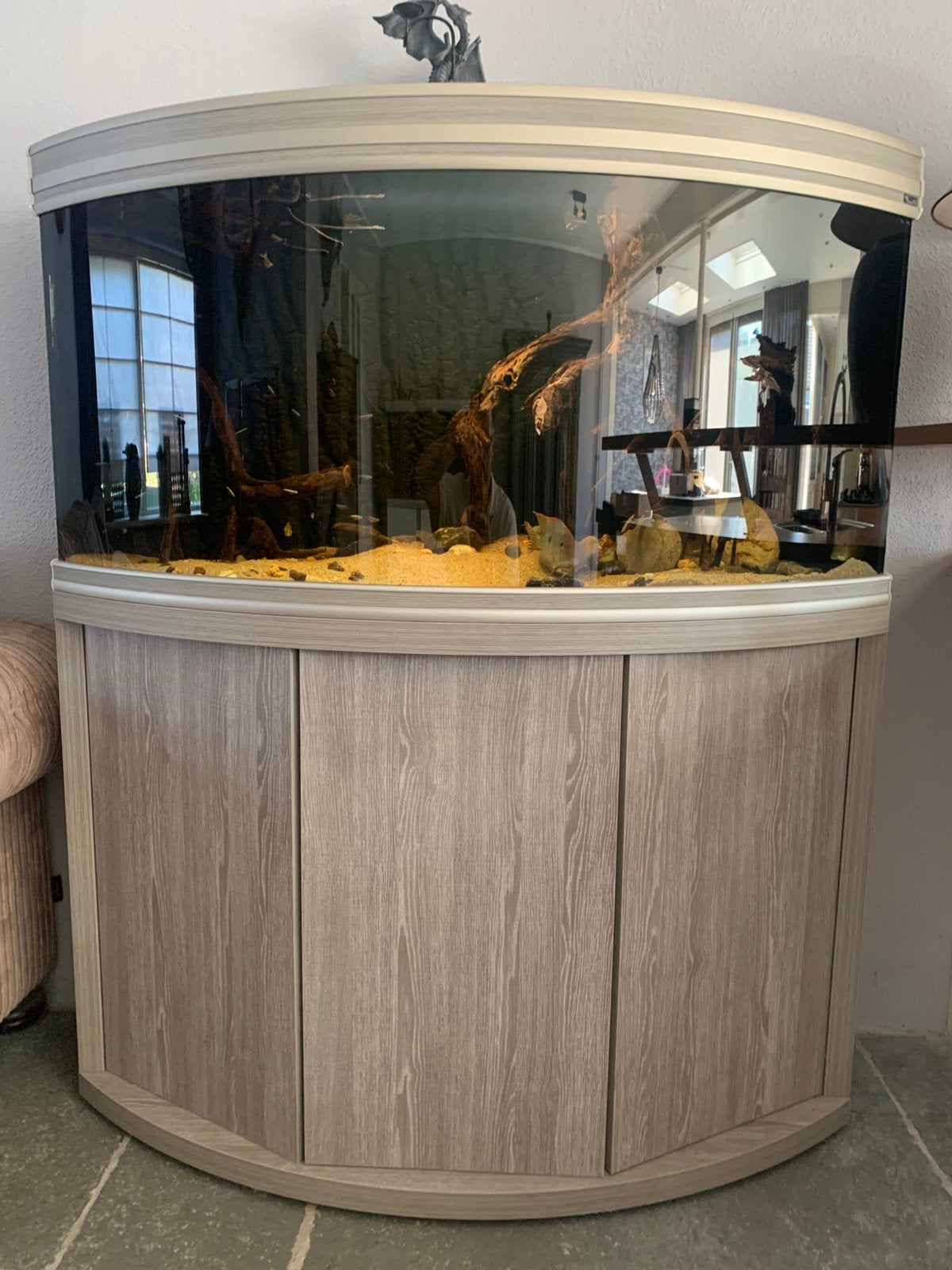 Aquarium Aqualantis Horizon, Dieren en Toebehoren, Ophalen of Verzenden, Gebruikt, Gevuld zoetwateraquarium