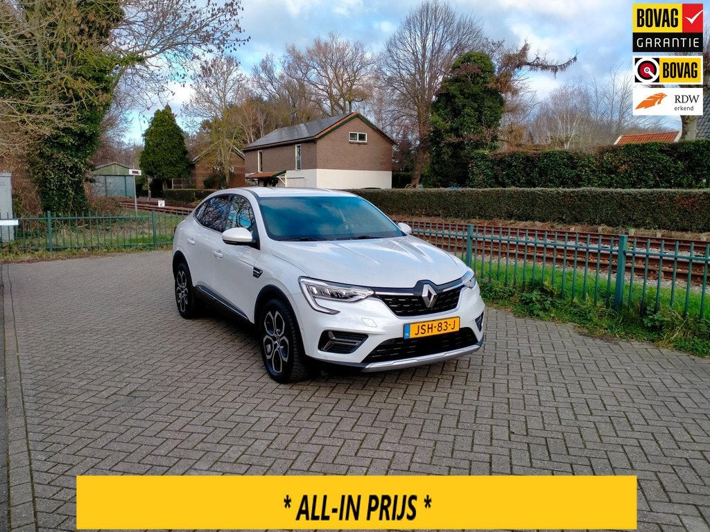 Renault Arkana 1.3 TCe 140 mild hybride Intens luxe uitv. ca, Auto's, Renault, Stof, Gebruikt, 4 cilinders, Wit