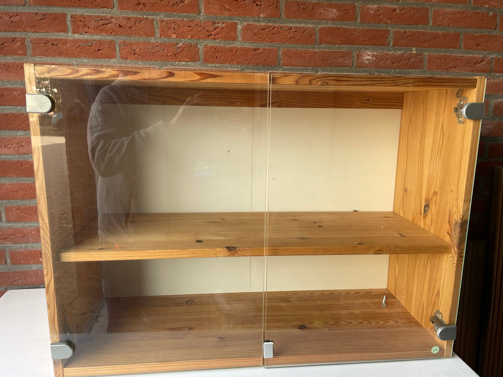 Vitrinekastje / Trofeekastje met glazen deurtjes, Ophalen, Gebruikt, 50 tot 100 cm, Minder dan 25 cm