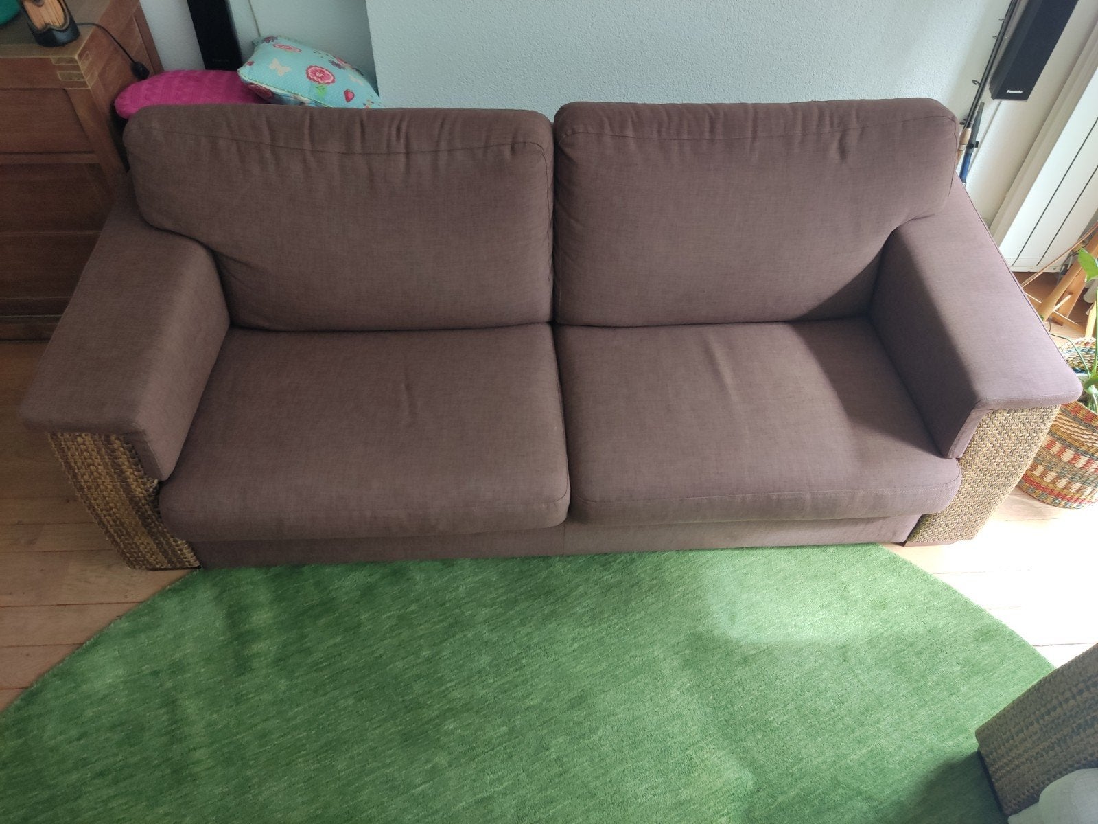 2-3 zits bank Cabana Loom, Huis en Inrichting, Banken | Bankstellen, Ophalen, Gebruikt, Driepersoons, 75 tot 100 cm