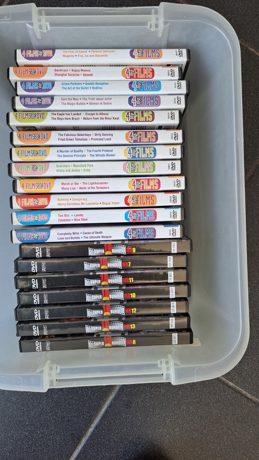 Grote collectie DVD's: 4 Films op DVD en Super Bundels, Cd's en Dvd's, Ophalen, Nederlands, Vanaf 12 jaar, Inclusief doosje