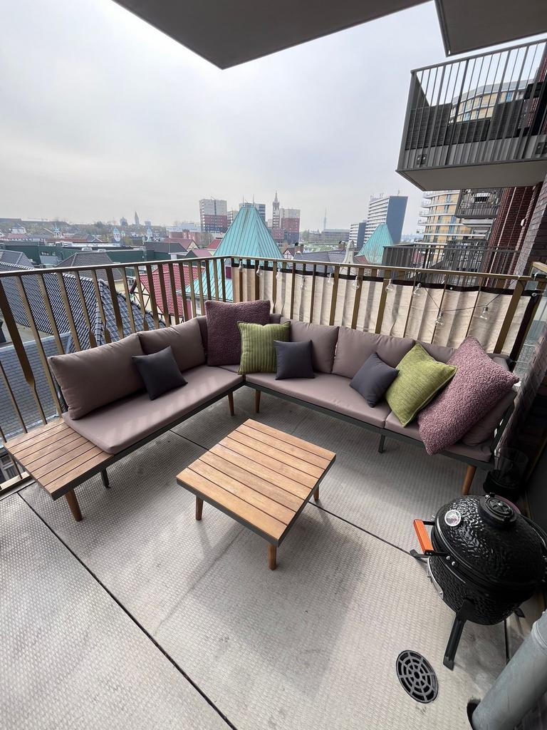 Loungeset met kussens, Tuin en Terras, Tuinsets en Loungesets, Ophalen, Zo goed als nieuw