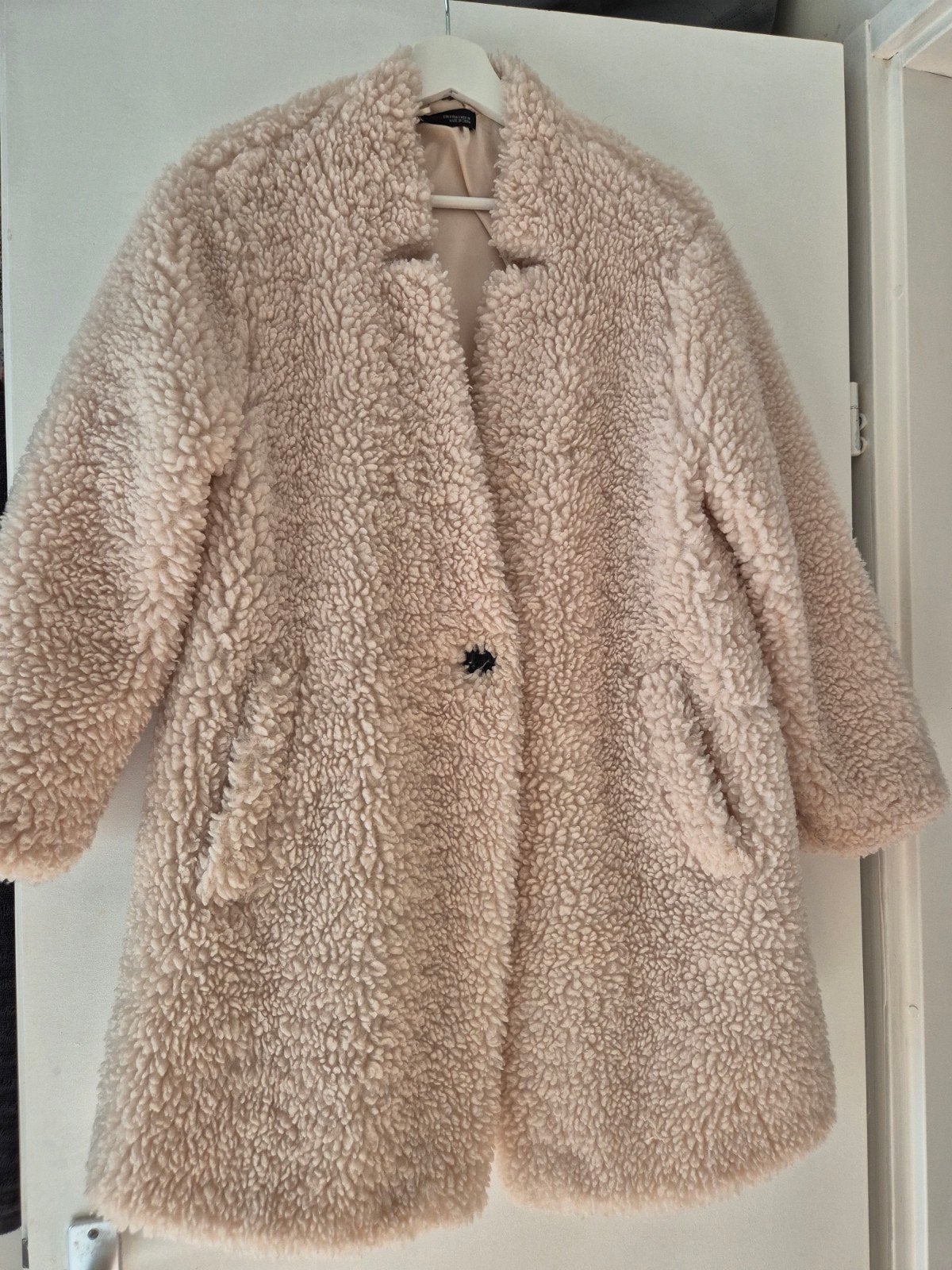 ZARA Witte Teddy Jas Maat S – Zo goed als nieuw!, Wit, Zo goed als nieuw, Maat 36 (S), Ophalen