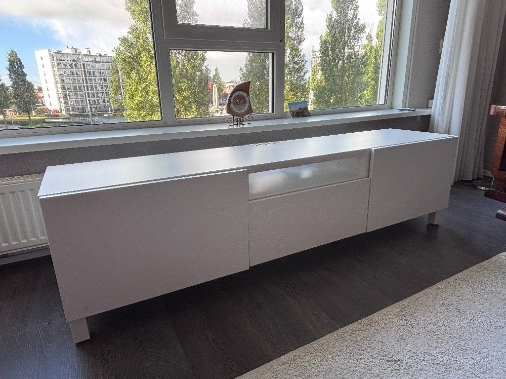 IKEA BESTÅ TV-Meubel II z.g.a.n. II 180 x 42 x 48 cm, Ophalen, Overige houtsoorten, 150 tot 200 cm, Zo goed als nieuw