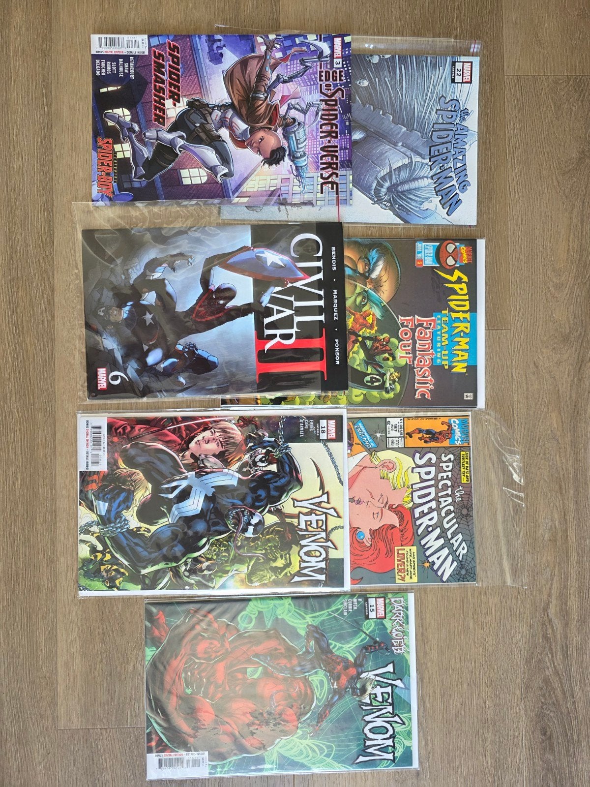 Lot van 7 Spider-Man/Venom Comics - Marvel Superhelden, Boeken, Strips | Comics, Meerdere comics, Ophalen of Verzenden, Gelezen