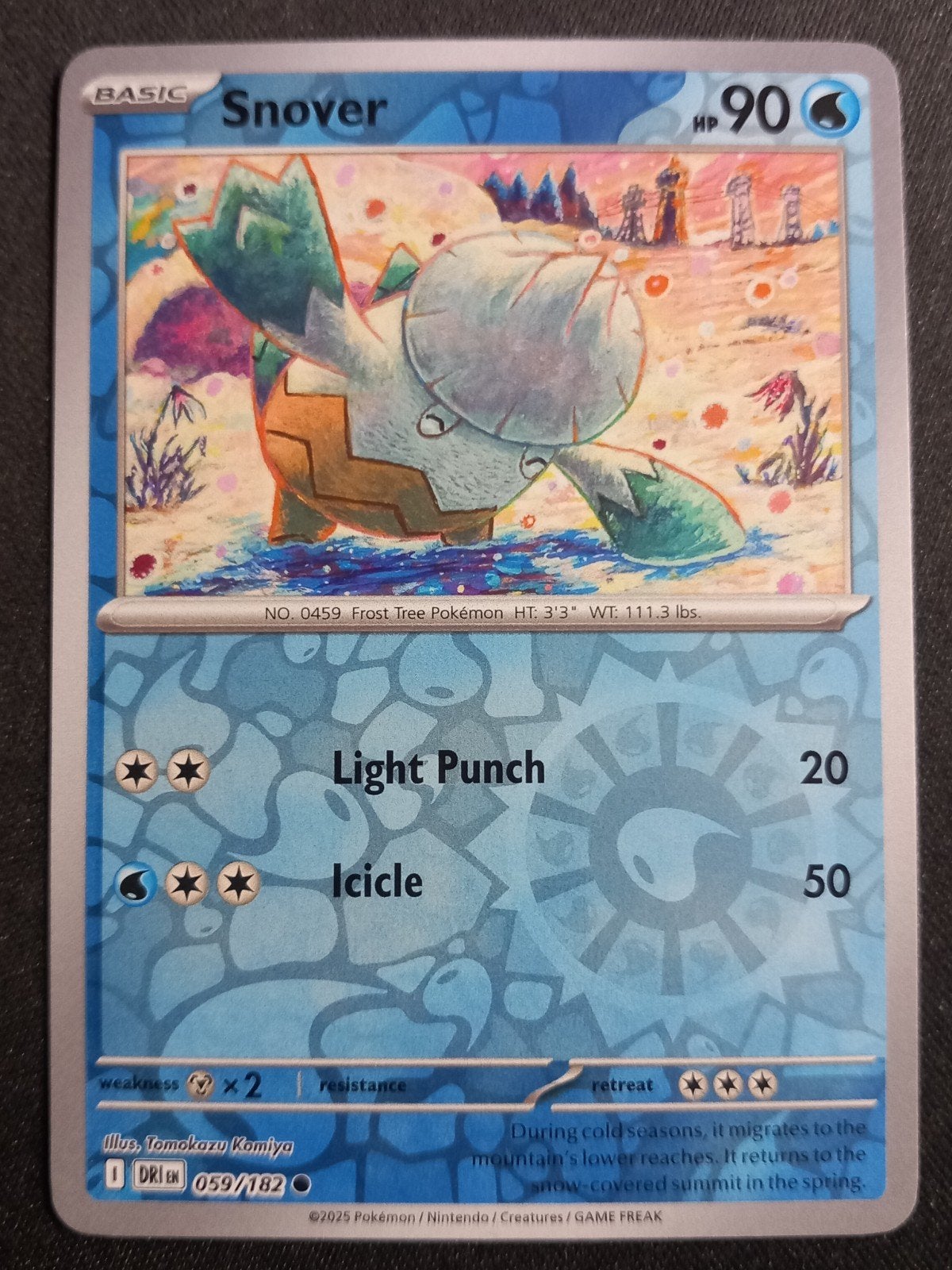 Pokemon Snover 059/182 Destined Rivals Reverse NM, Verzenden, Zo goed als nieuw, Losse kaart, Foil