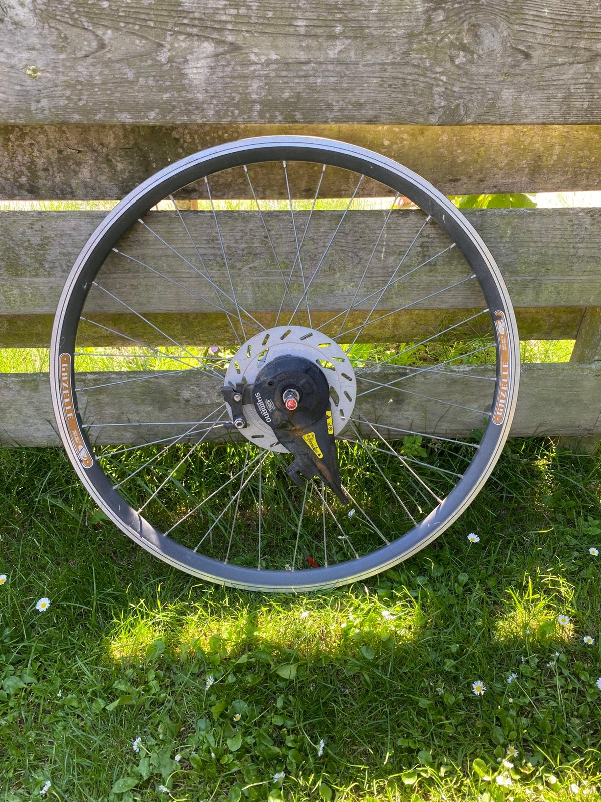 Voorwiel 26 inch met naafdymamo en rollerbrake rem, Ophalen of Verzenden, Zo goed als nieuw, Wiel