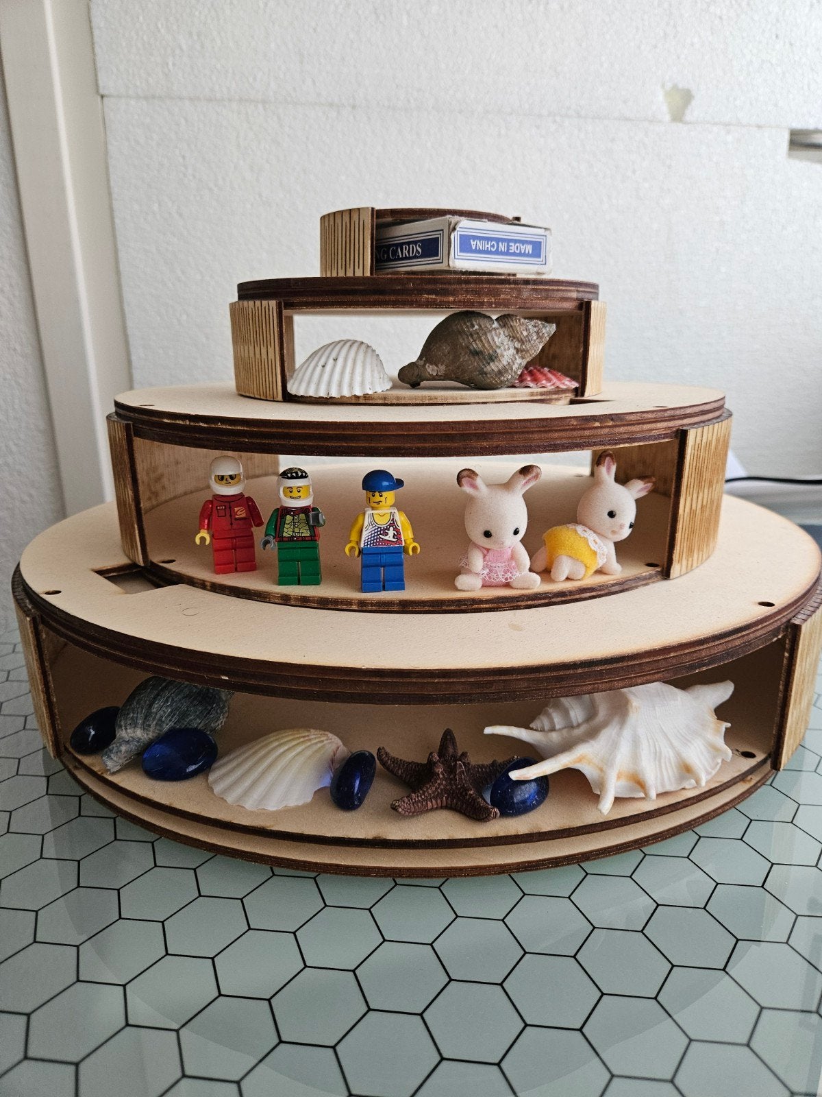 Draaibare Opbergbox / Organizer / Display - uniek design, Huis en Inrichting, Hout, Ophalen of Verzenden, Zo goed als nieuw, Modern