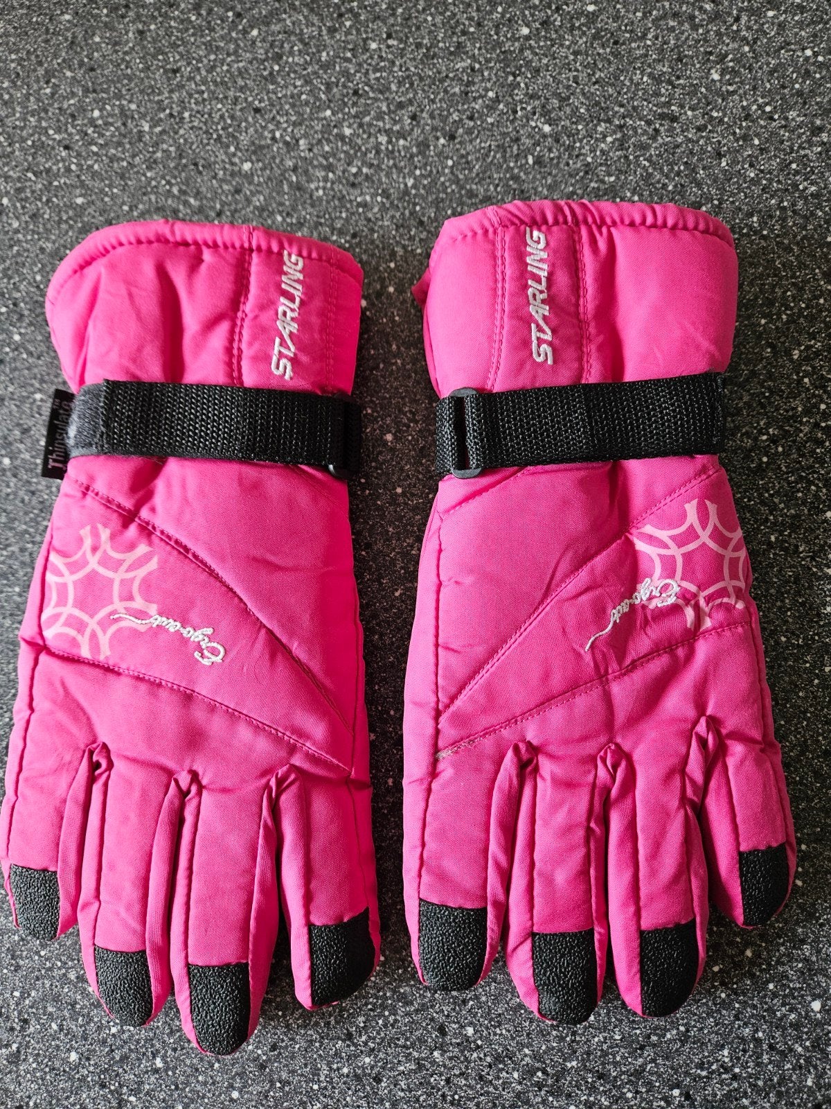 Thinsulate handschoenen rose/zwart size 9 zgan, Ophalen of Verzenden, Zo goed als nieuw, Meisje, Handschoenen