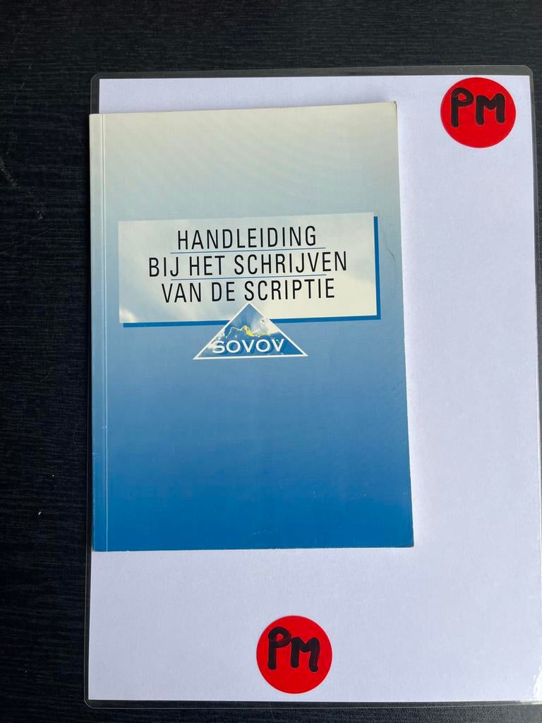 Handleiding bij het schrijven van de scriptie - SOVOV, Ophalen of Verzenden, Gamma, Zo goed als nieuw, HBO