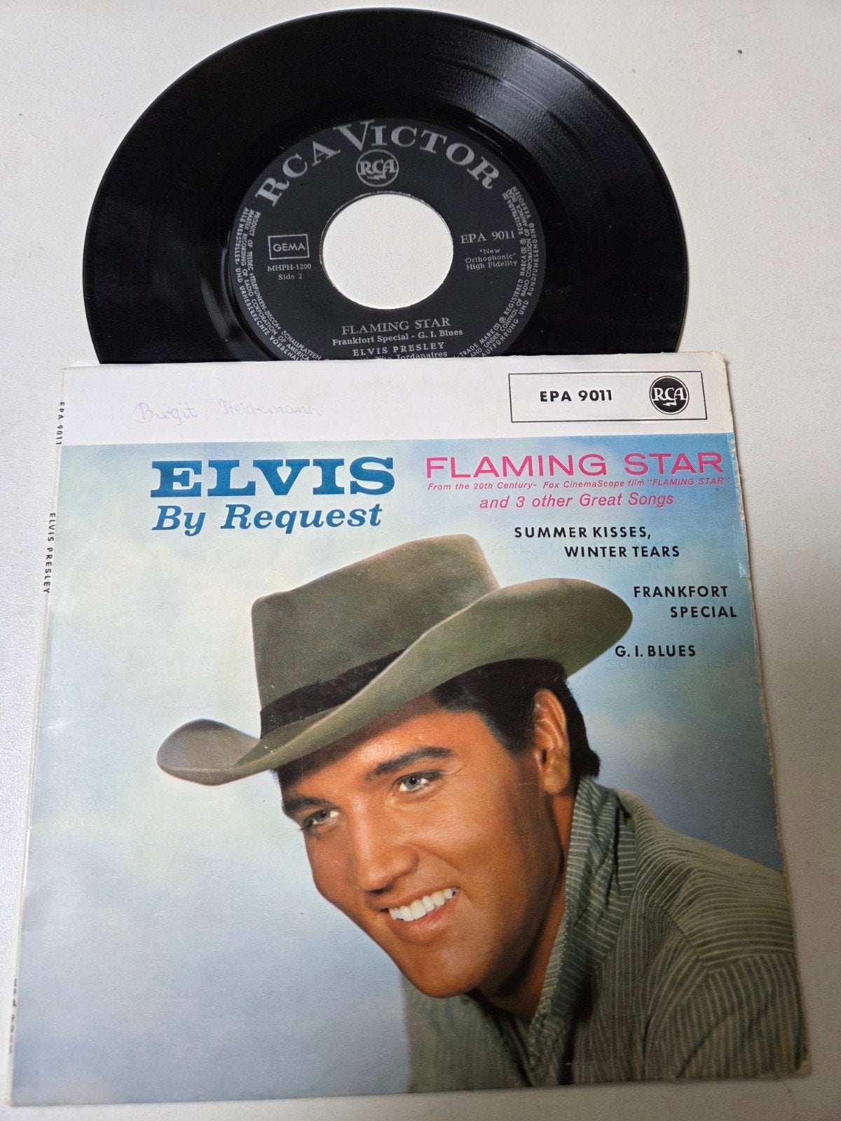 Elvis Presley - Flaming Star EP (RCA Victor EPA 9011), Fotohoes, Ophalen of Verzenden, Gebruikt, Pop