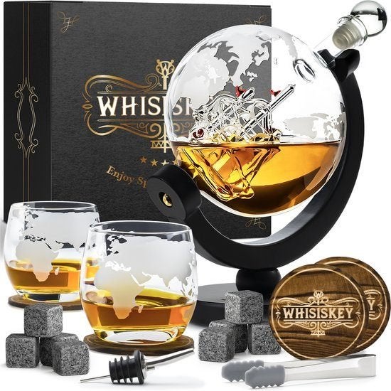 Whiskey karaf wereldbol, Ophalen of Verzenden, Zo goed als nieuw, Overige typen
