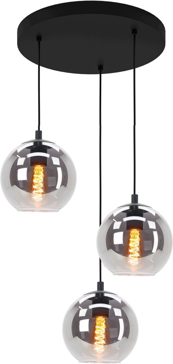 EGLO Ariscani Hanglamp - Ø 42,5 cm - Rookglas - Zwart  NIEUW, Huis en Inrichting, Lampen | Hanglampen, -, -, Nieuw, Glas