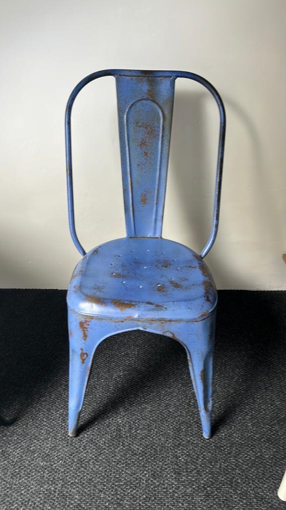 Vintage stoel, Ophalen, Gebruikt, Blauw, Bureaustoel