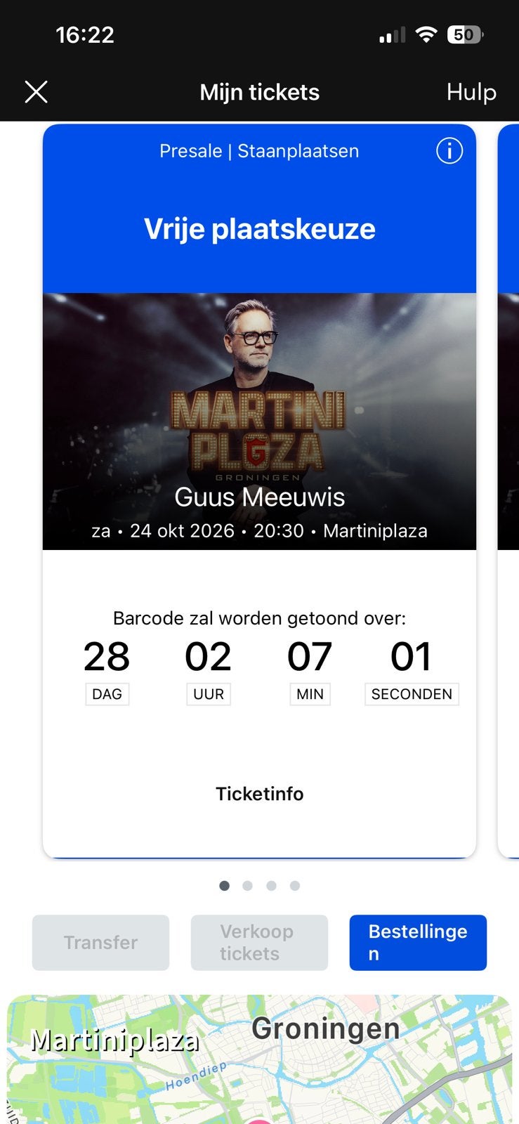 Te koop 2 kaarten Guus Meeuwis, Tickets en Kaartjes, Twee personen