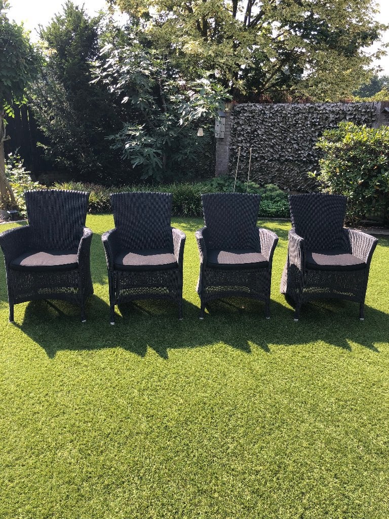 4 stuks 4seasons diner tuinstoel, Tuin en Terras, Ophalen, Zo goed als nieuw, Wicker