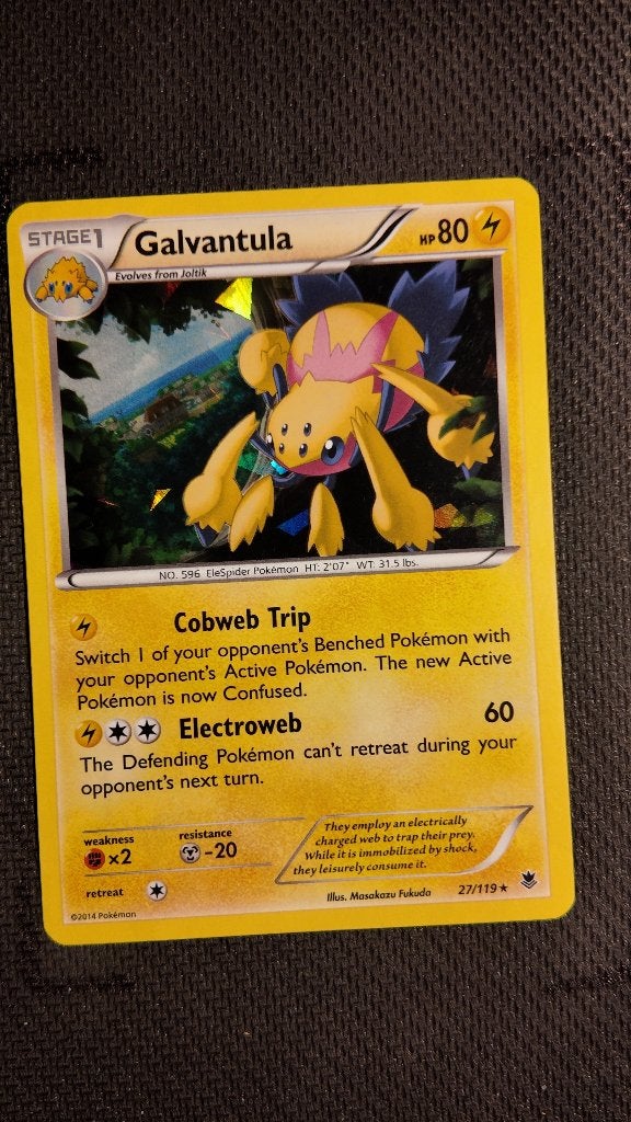 Galvantula 27 Phantom Forces | Pokemon kaart, Ophalen, Zo goed als nieuw, Losse kaart