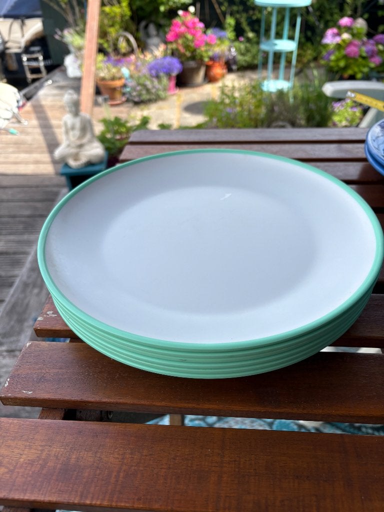 6x plastic Camping borden plat  28 cm samen 4,95, Caravans en Kamperen, Ophalen of Verzenden, Gebruikt